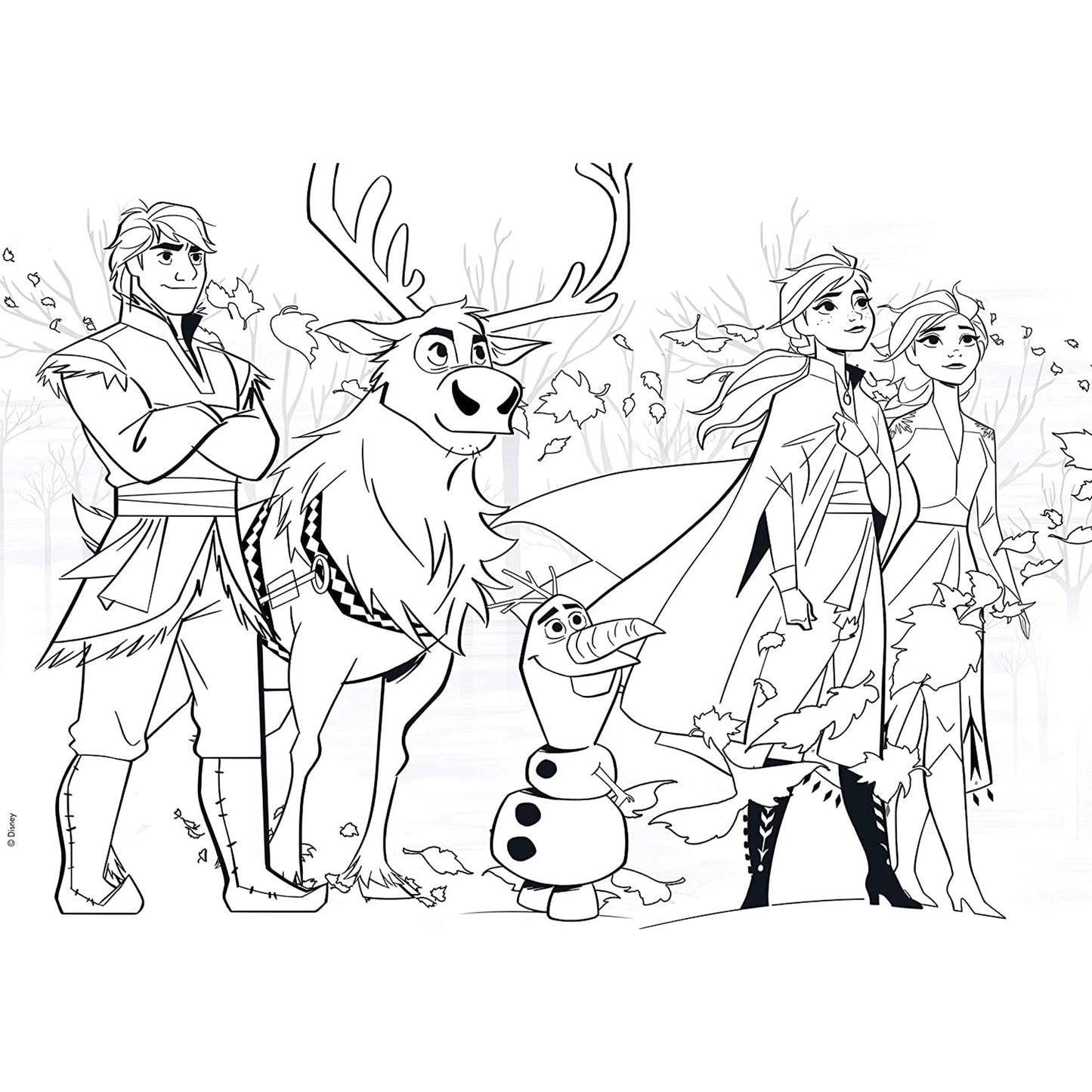 Puzzle maxi double-face Disney Frozen II 108 pz retro colorabile 2641