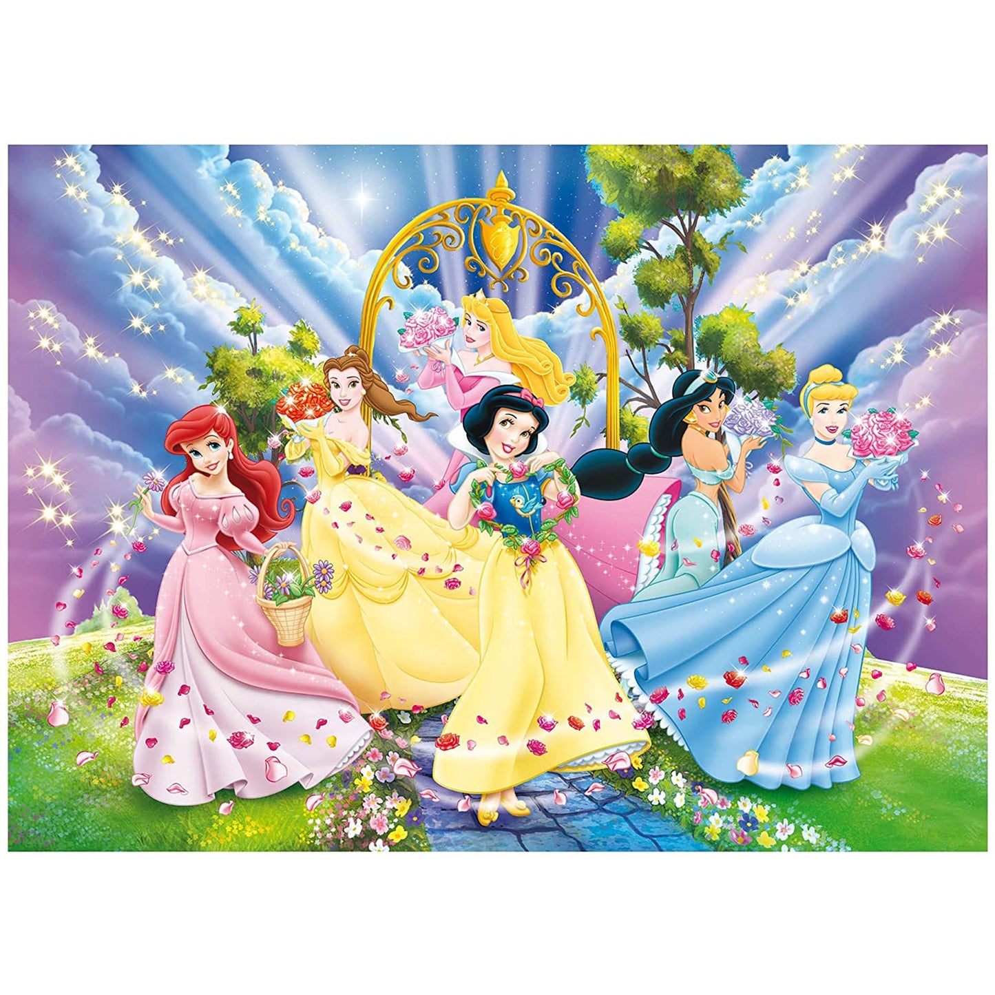 Puzzle maxi double-face Disney Principesse 108 pz retro colorabile 2642