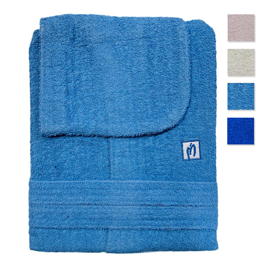 Accappatoio in spugna di cotone Marta Marzotto uomo donna con Cappuccio 2665