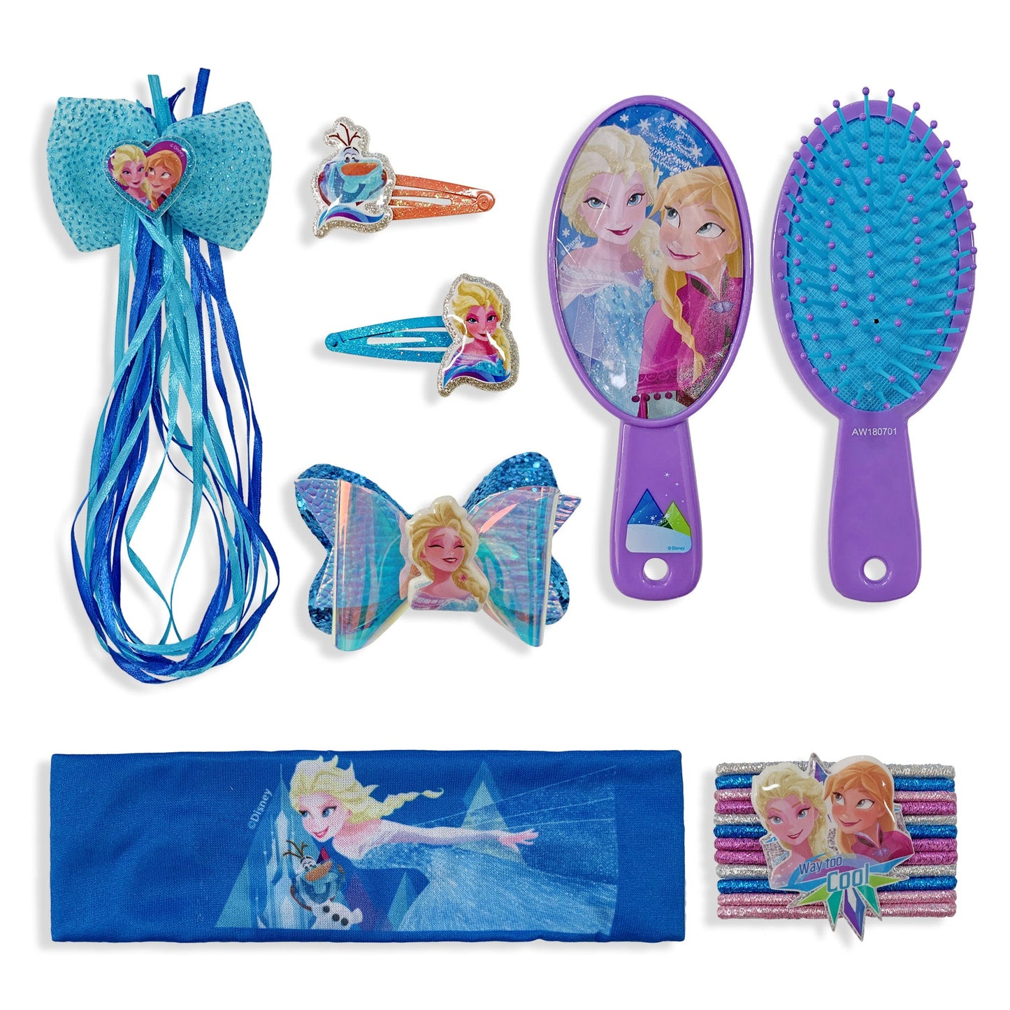 Accessori per capelli Disney Frozen kit 18 pz spazzola fermagli 2709