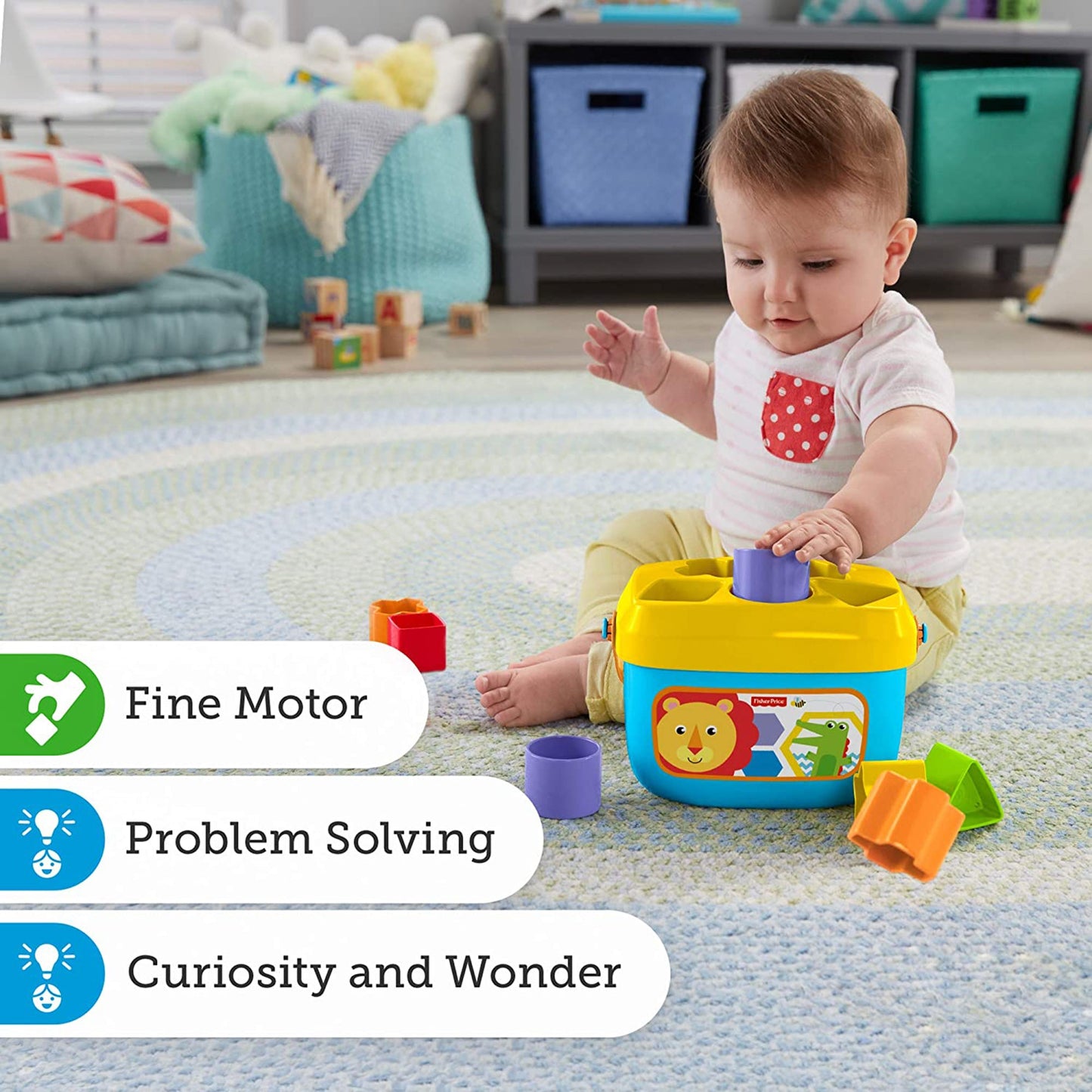 Secchiello cercaforme Fisher-Price gioco creativo per bambini 10 blocchi 2728