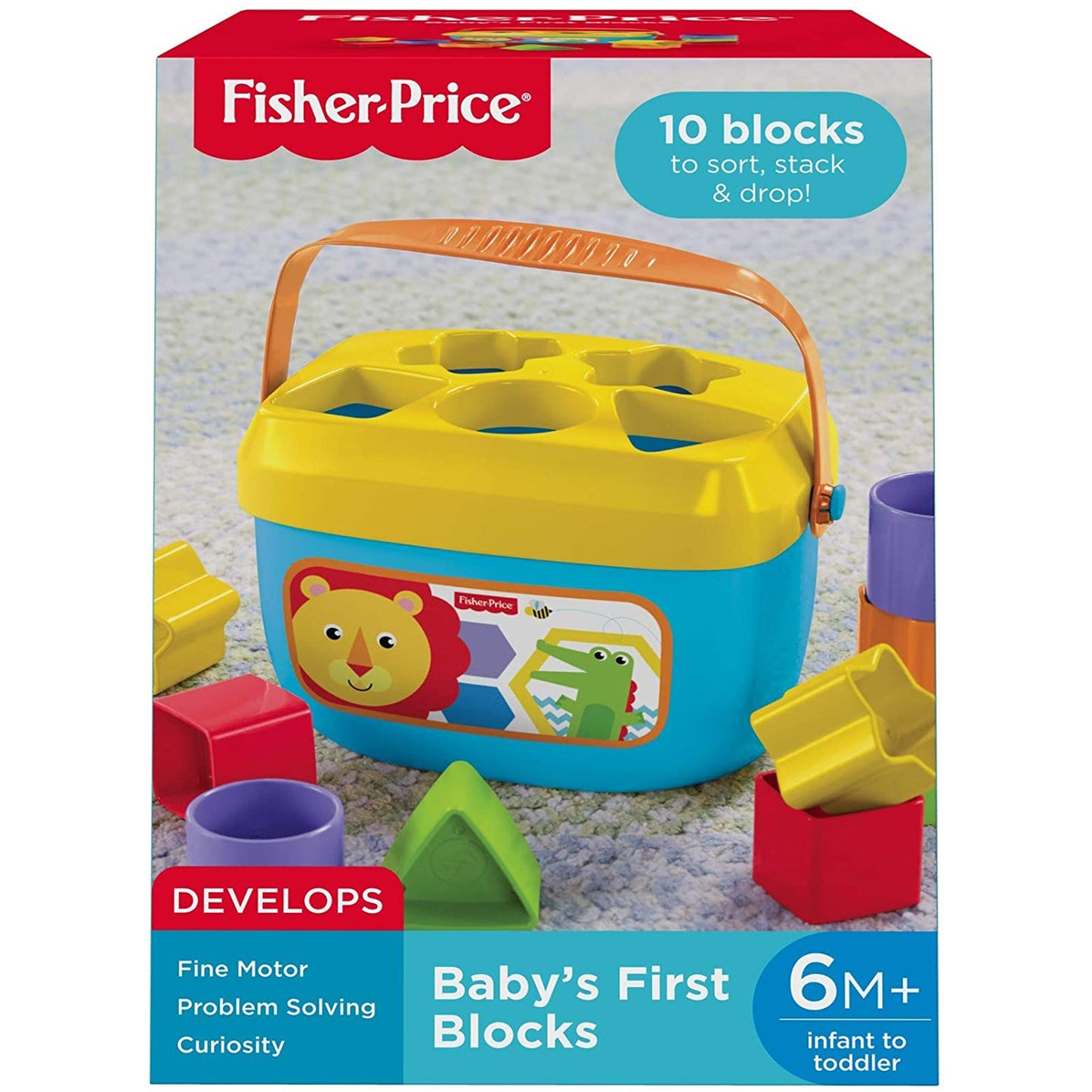 Secchiello cercaforme Fisher-Price gioco creativo per bambini 10 blocchi 2728