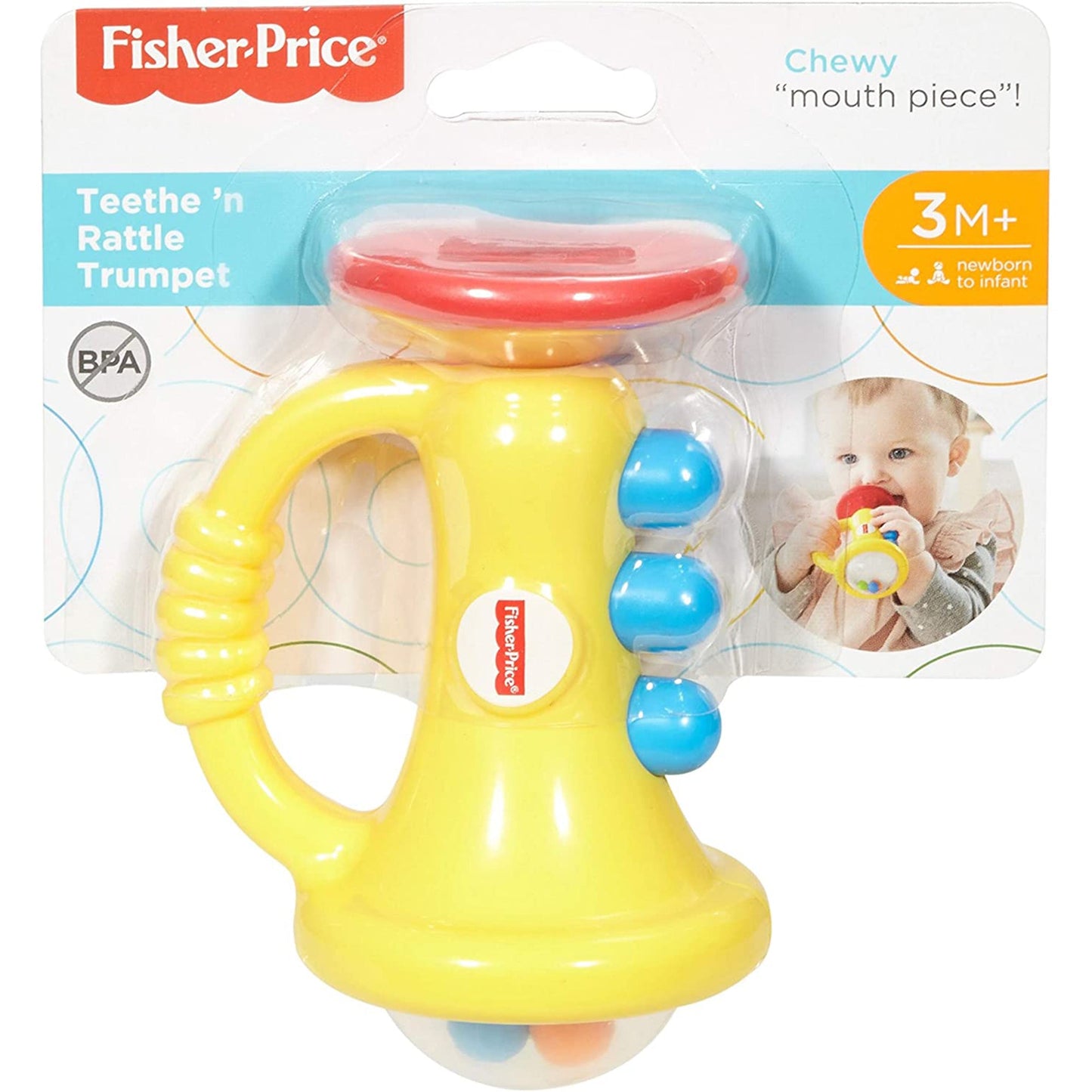 Giocattolo Fisher-Price per bambini trombetta sonaglio mordicchiabile 2734