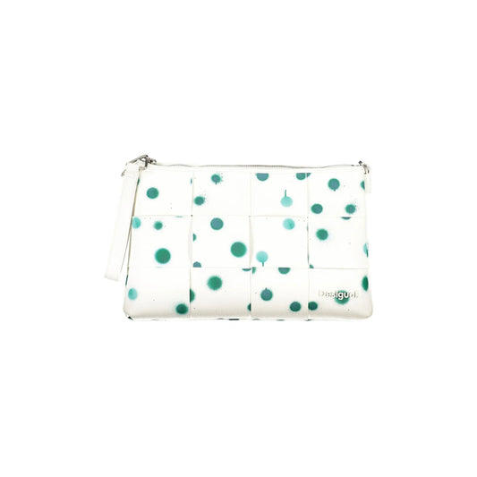 DESIGUAL Borsa Donna Bianco a Mano Pois con Tracolla e Catena