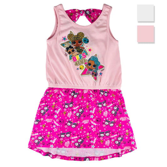 Abiti bambina LOL Surprise vestitino smanicato in cotone stampato 2824