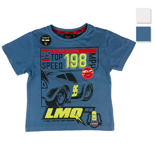 Maglietta Disney Cars t-shirt in cotone stampata bambino da 3 a 8 anni 2825