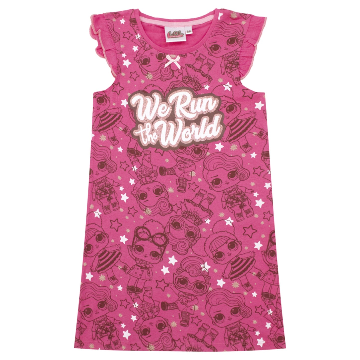 Camicia da notte bambina LOL Surprise vestitino smanicato in cotone stampa 2830