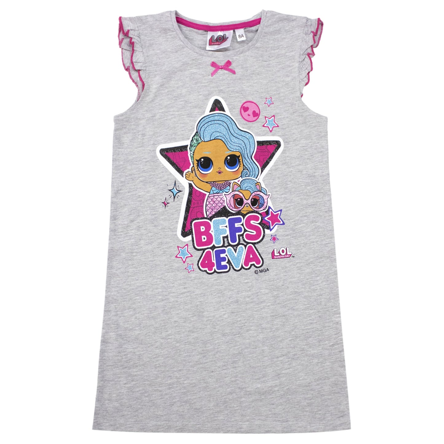 Camicia da notte bambina LOL Surprise vestitino smanicato in cotone stampa 2830