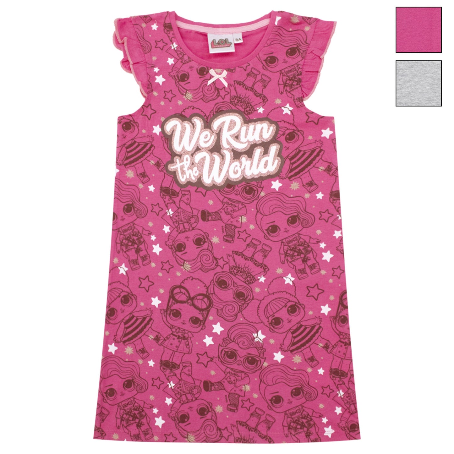 Camicia da notte bambina LOL Surprise vestitino smanicato in cotone stampa 2830