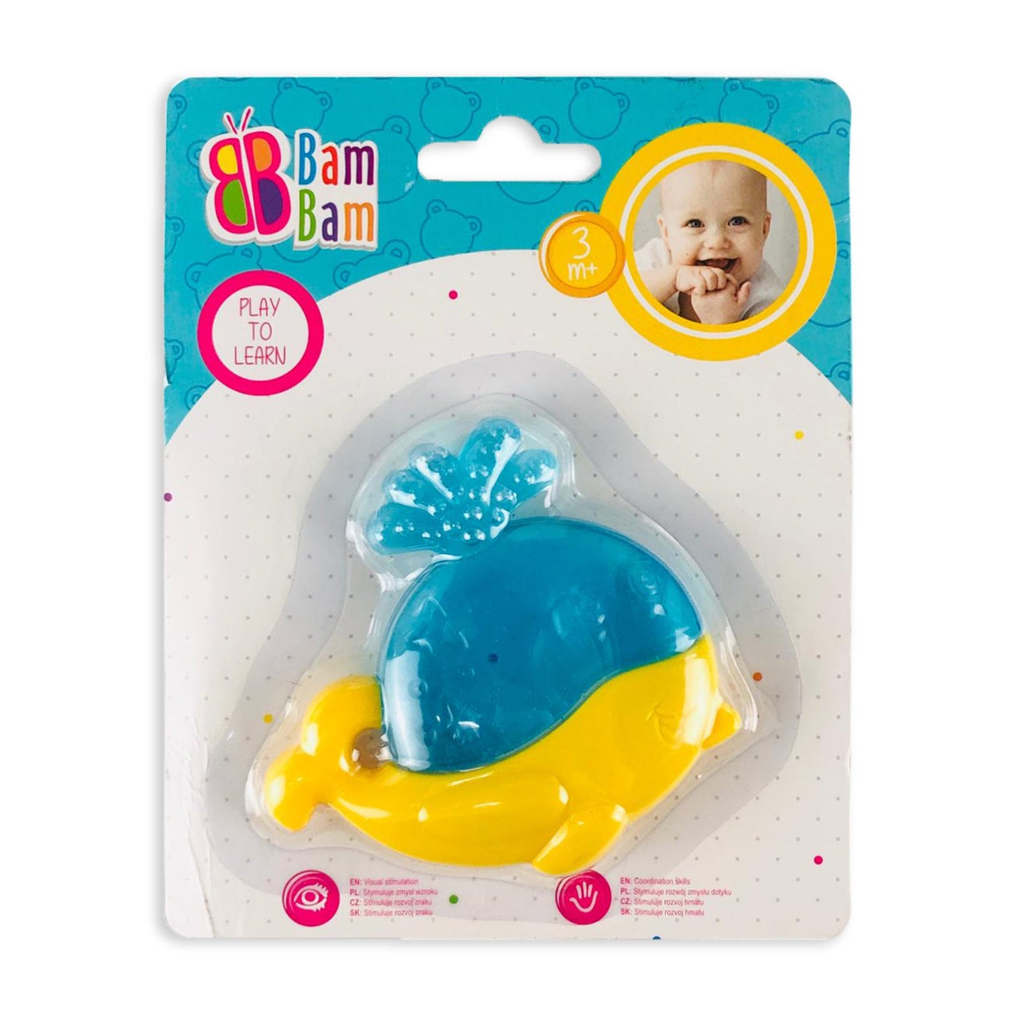 Gioco per neonato BamBam massaggiagengive dentaruolo forma di balena 2852