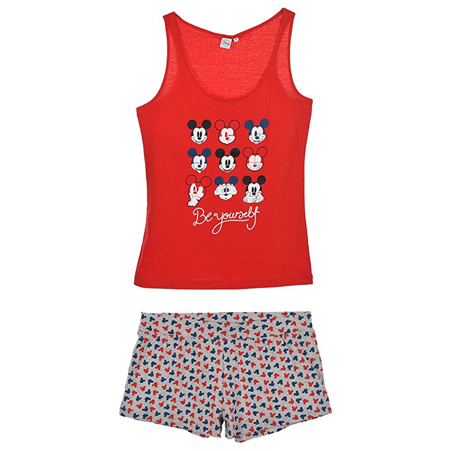 Pigiama corto donna Disney Mickey Mouse canotta e pantaloncino in cotone 2896