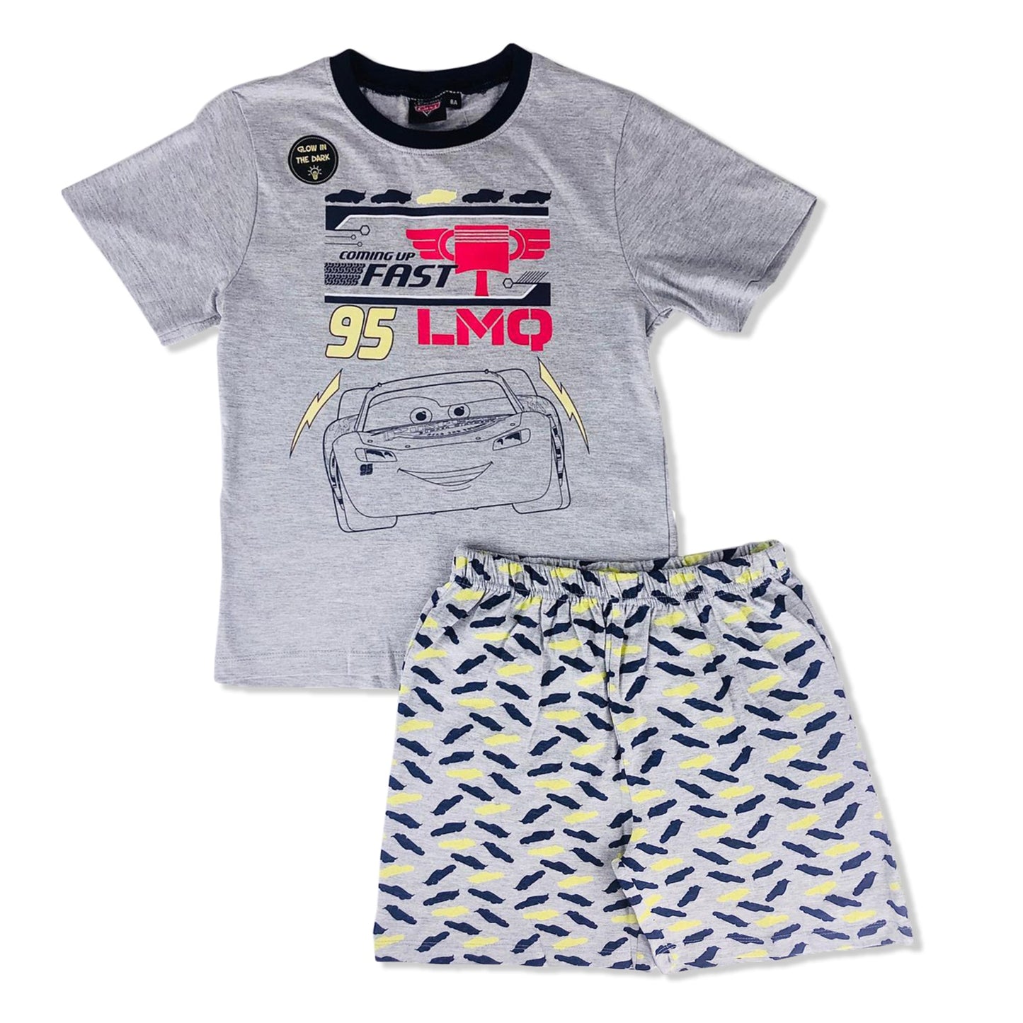 Pigiama corto bambino Disney Cars t-shirt e pantaloncino in cotone 2900