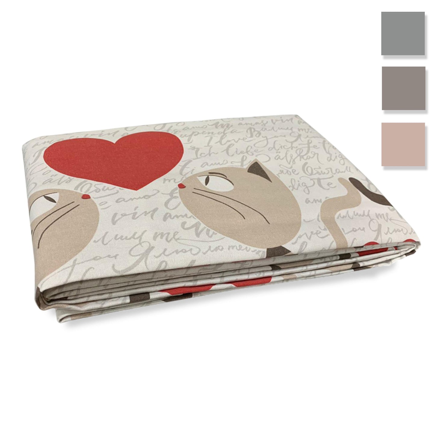 Copriletto per letto matrimoniale in jacquard Pensieri Delicati dis gattini 2922