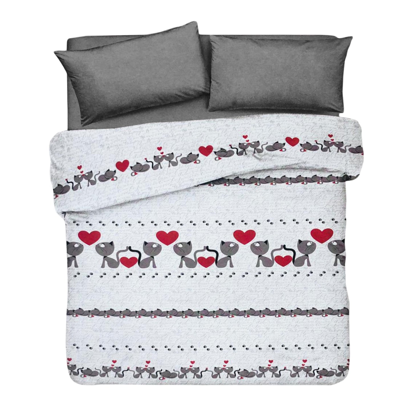 Copriletto per letto matrimoniale in jacquard Pensieri Delicati dis gattini 2922