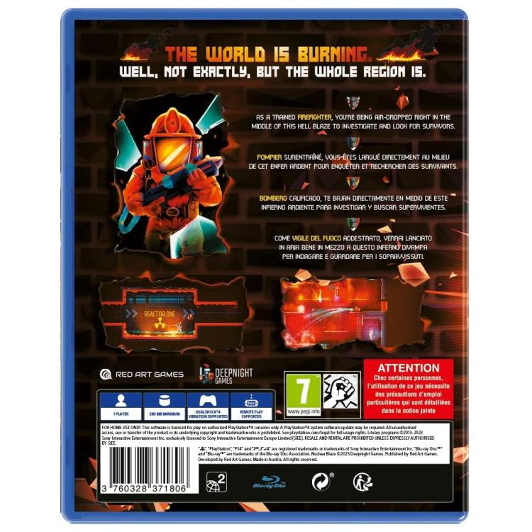 Nuclear Blaze PS4 Disc PlayStation 4 Retro Game Firefighters (Includes Keychain)