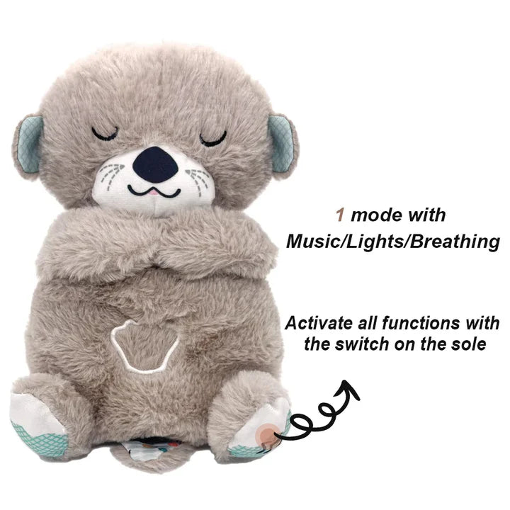 Breathing Bear Peluche Calmante Sensazione Grembo Materno Peluche simula il respiro Grigio Bianco Rosa Grigio Scuro