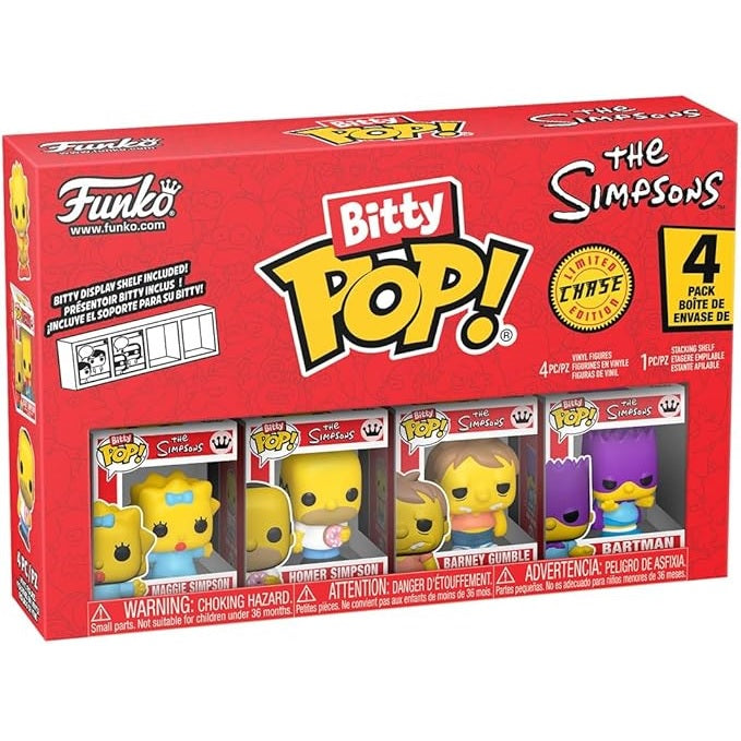 Funko Bitty Pop ! Limited Edition Chase - The Simpsons 4 Pezzi Vinile Nuovo