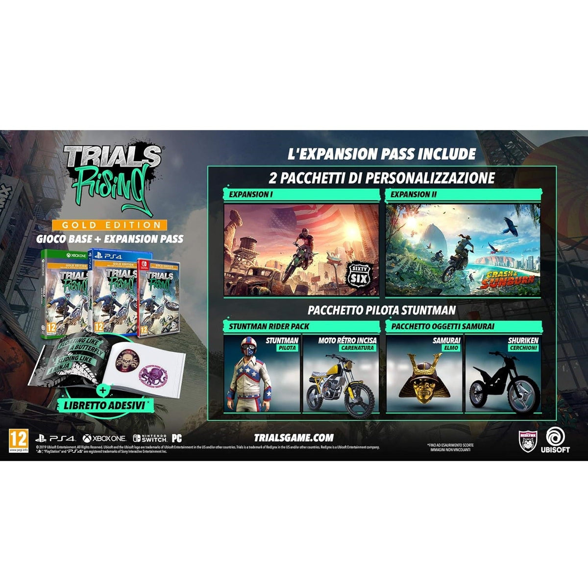 Trials Rising - Gold Edition PS4 Video Game PlayStation 4 Italian Limited New