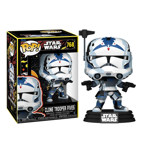 Funko Pop ! Movies - Star Wars (768) Clone Trooper Fives (Retro) Vinyl Figure 9cm