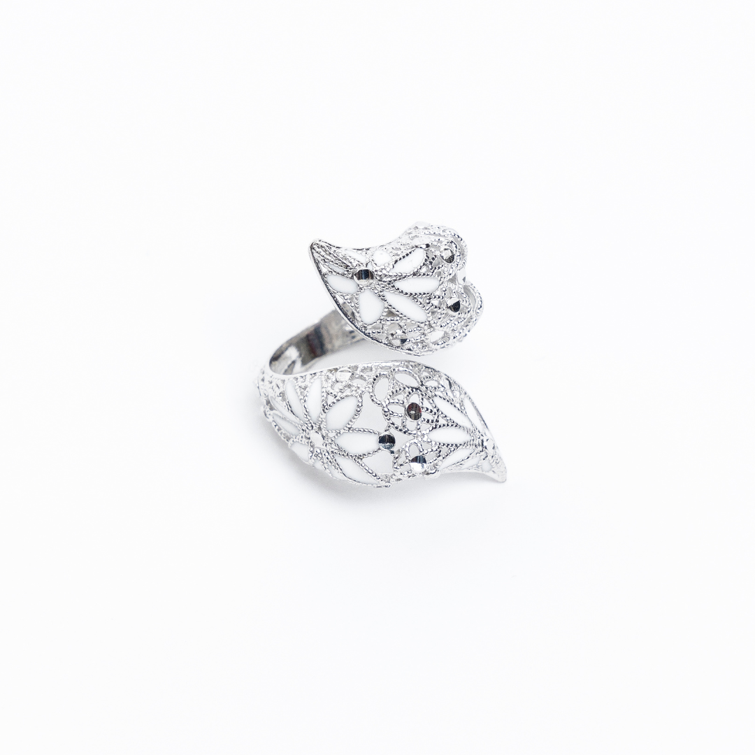 ANELLO REGOLABILE IN ARGENTO "KINDA KISS"
