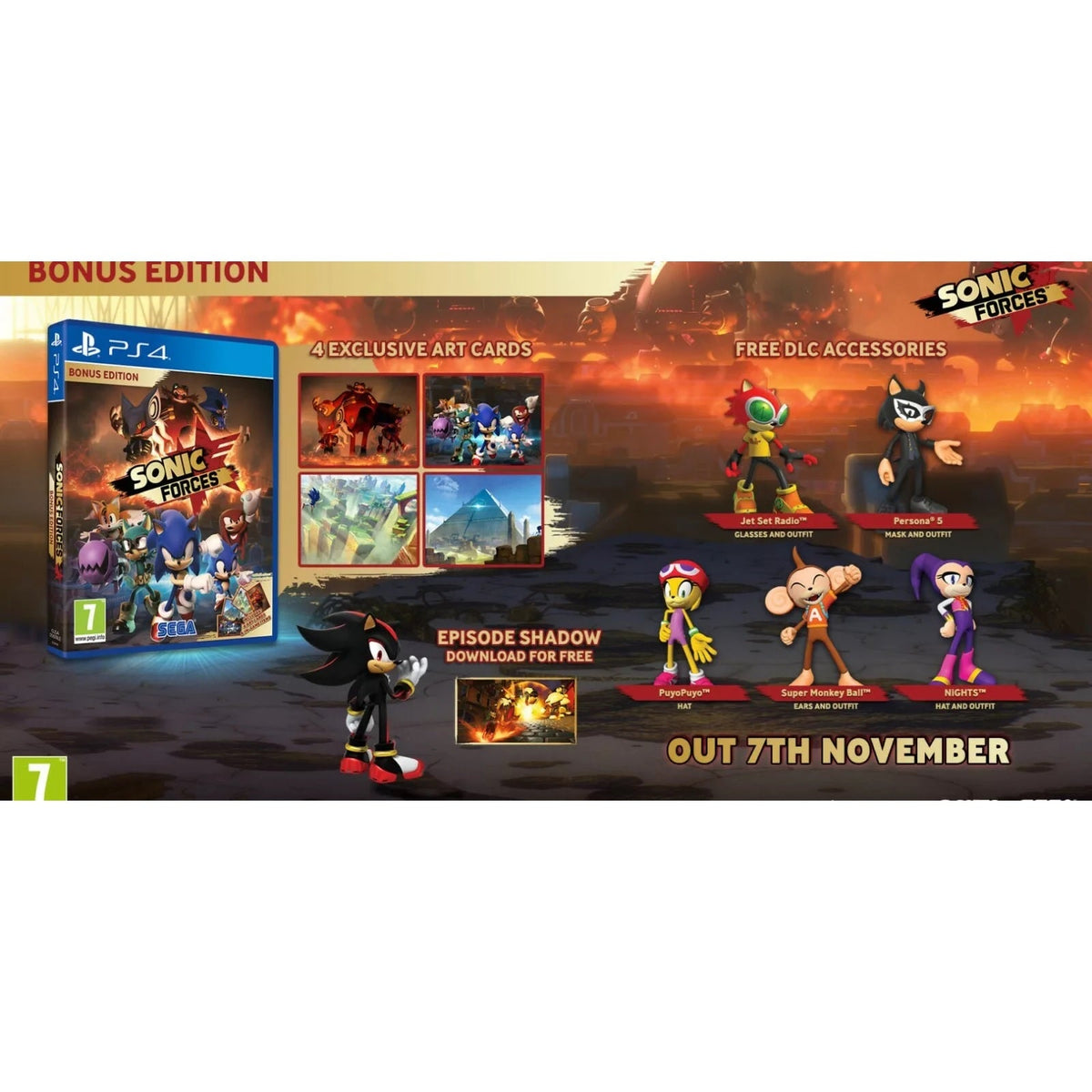 Sonic Forces Bonus Edition PS4 Video Game Play Station 4 Italian PAL