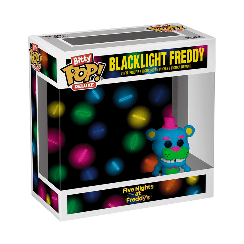 Funko Bitty Pop! Deluxe FNAF Blacklight Freddy Vinyl Figure Statua Collezione