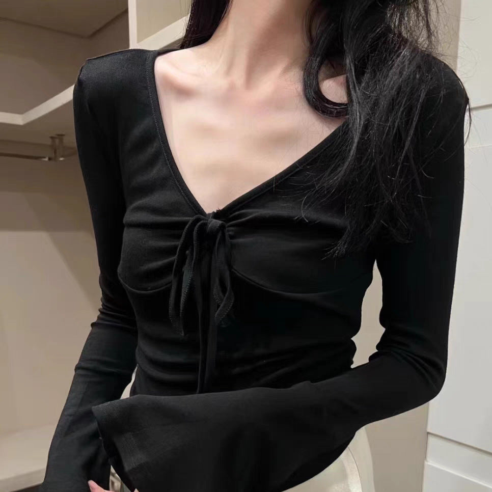 Women's Winter New Bell Sleeve Waist-controlled Top