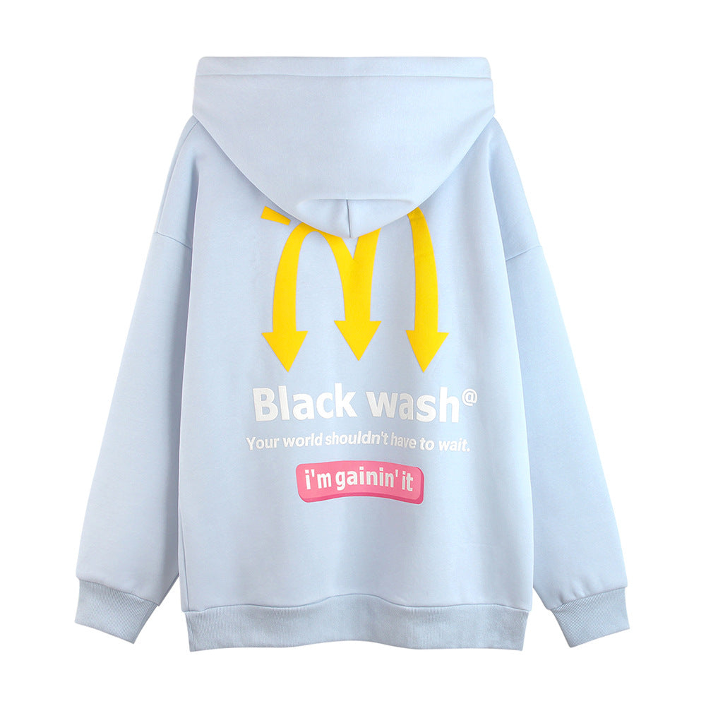 Men's European And American Loose Casual Autumn And Winter Hooded Pullover