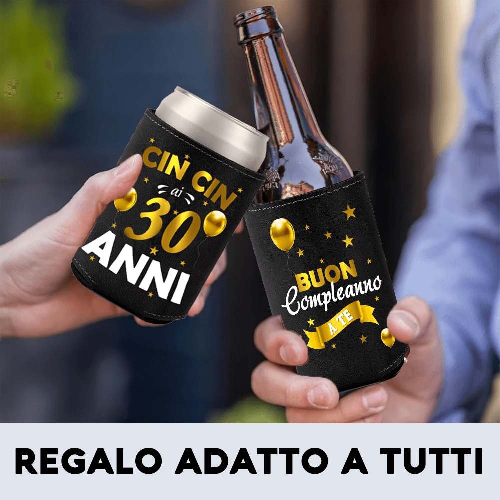 Raffredda Lattina Ecopelle Sintetica Nera Confezione da 10 - Buon 30 Compleanno