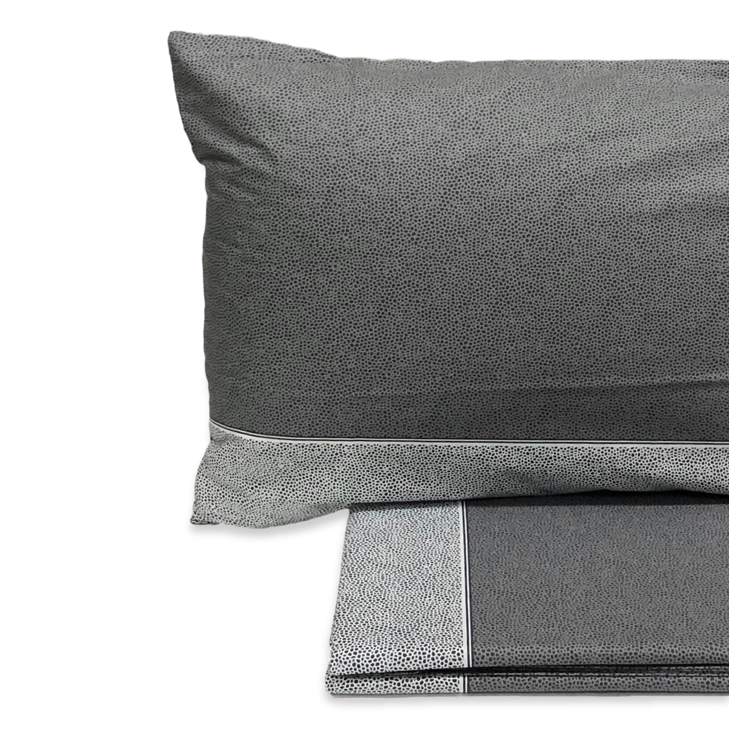 Completo lenzuola in cotone stampato letto matrimoniale Imberti 2 piazze 3106