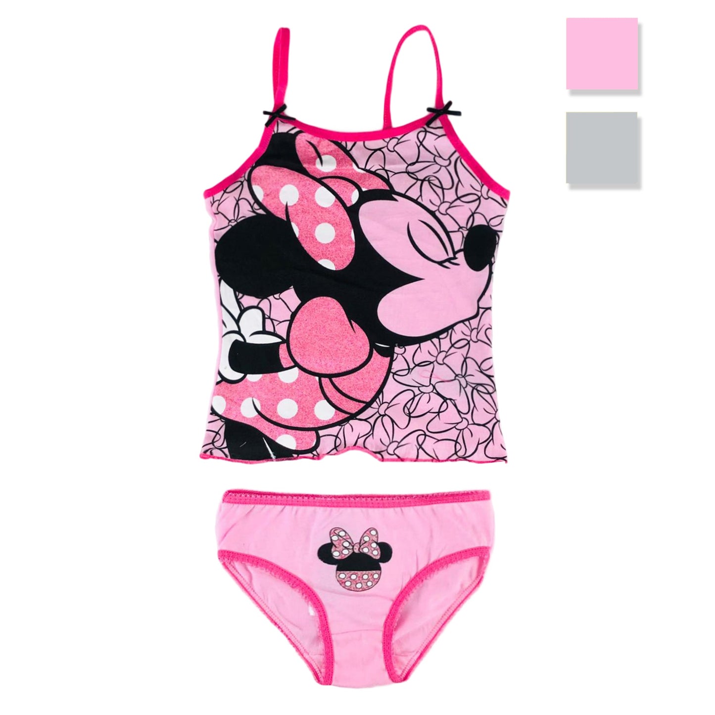 Pigiama bambina Disney Minnie completo canotta e mutandina estivo cotone 3140