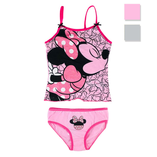 Pigiama bambina Disney Minnie completo canotta e mutandina estivo cotone 3140