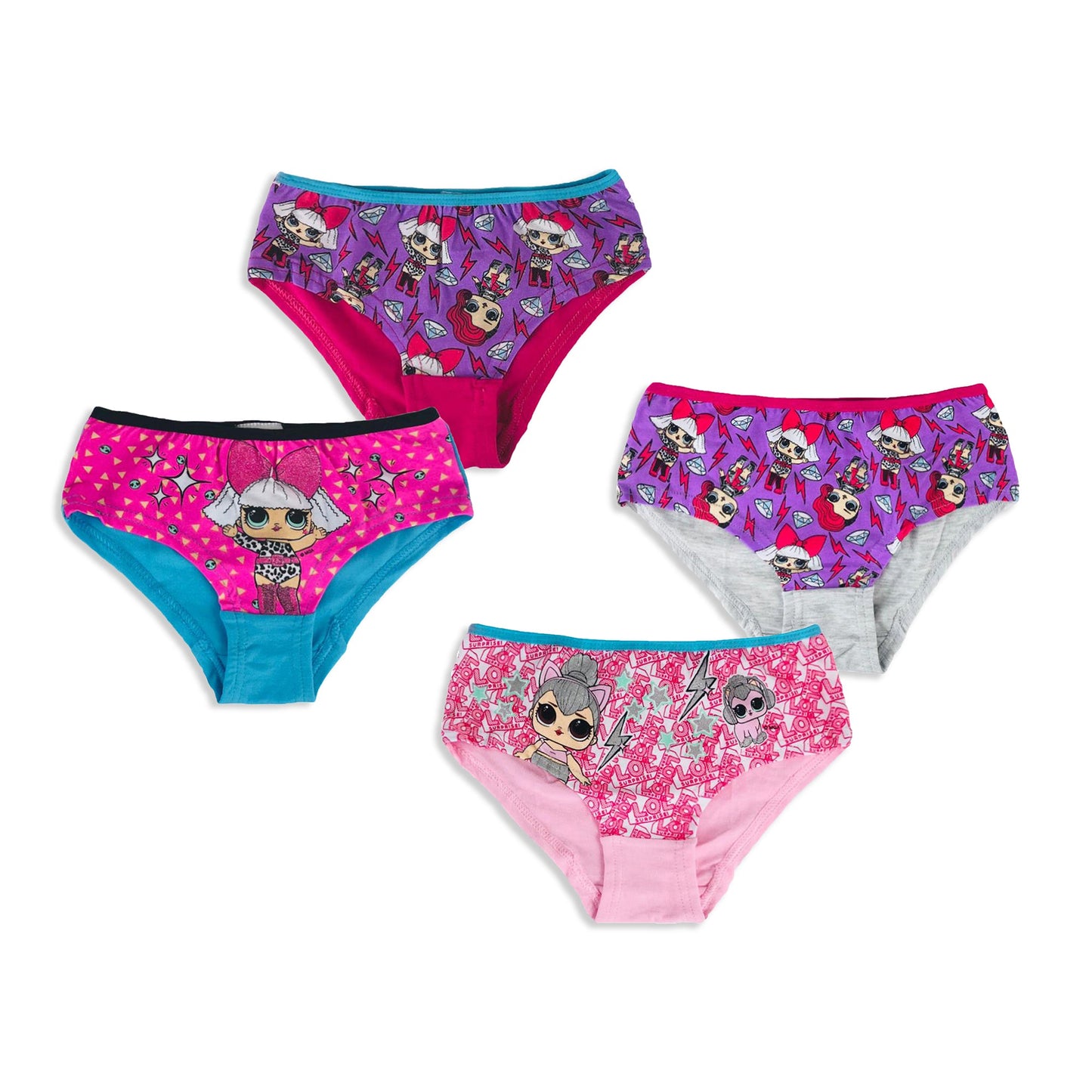 Slip 2 pezzi ufficiale LOL Surprise per bambina shorties mutandine intimo 3150