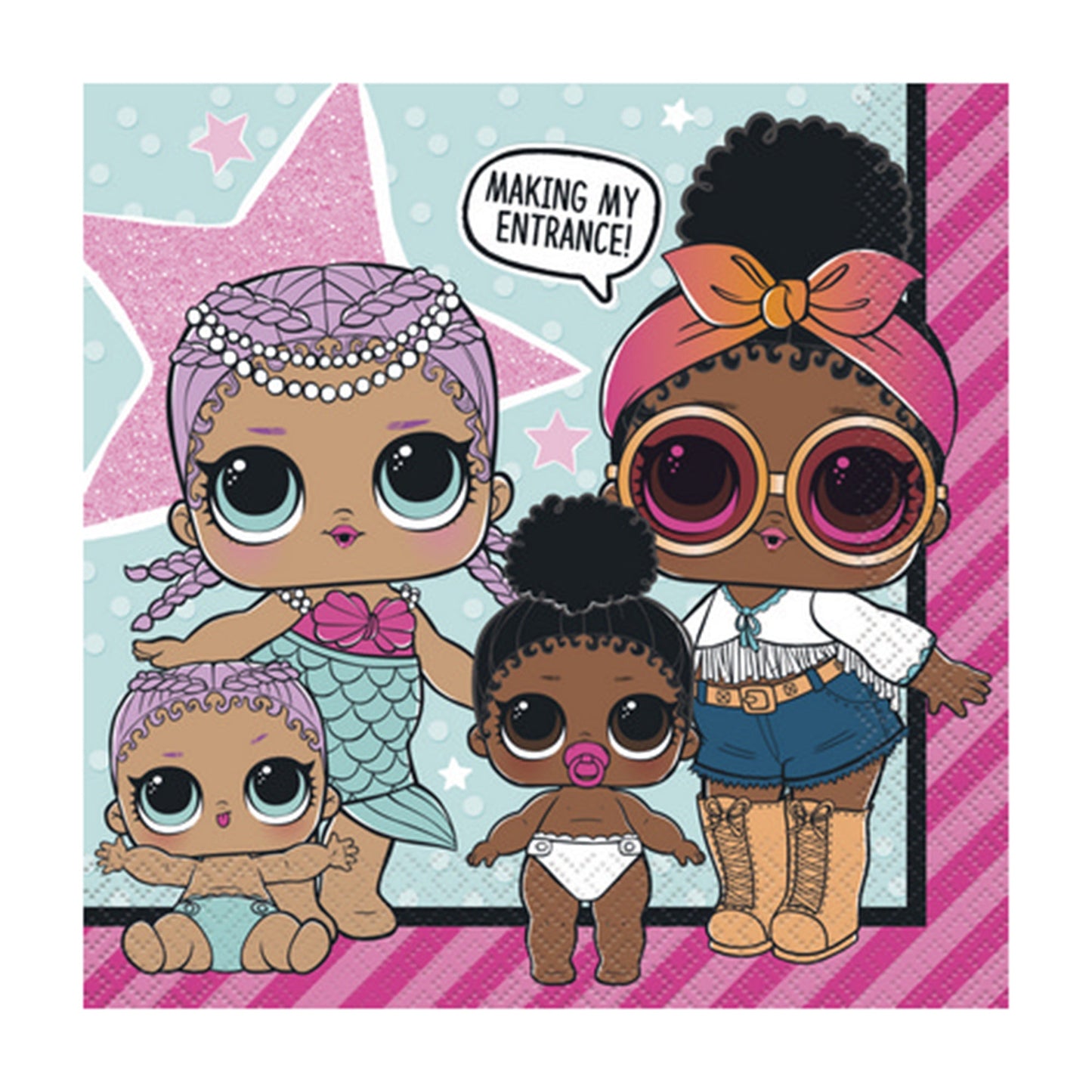 Kit party LOL Surprise 16 persone bicchieri piatti tovaglia tovaglioli 3208