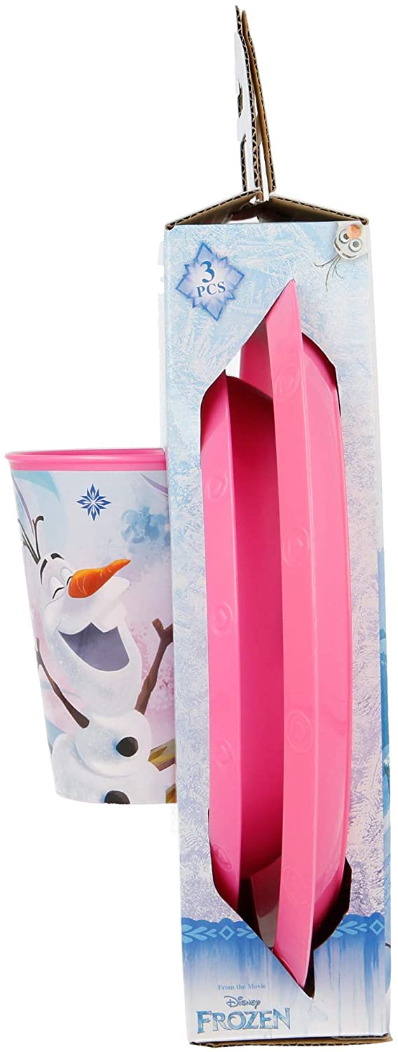 Set colazione 3 pezzi Frozen piatto bicchiere e scodella asilo scuola 3279