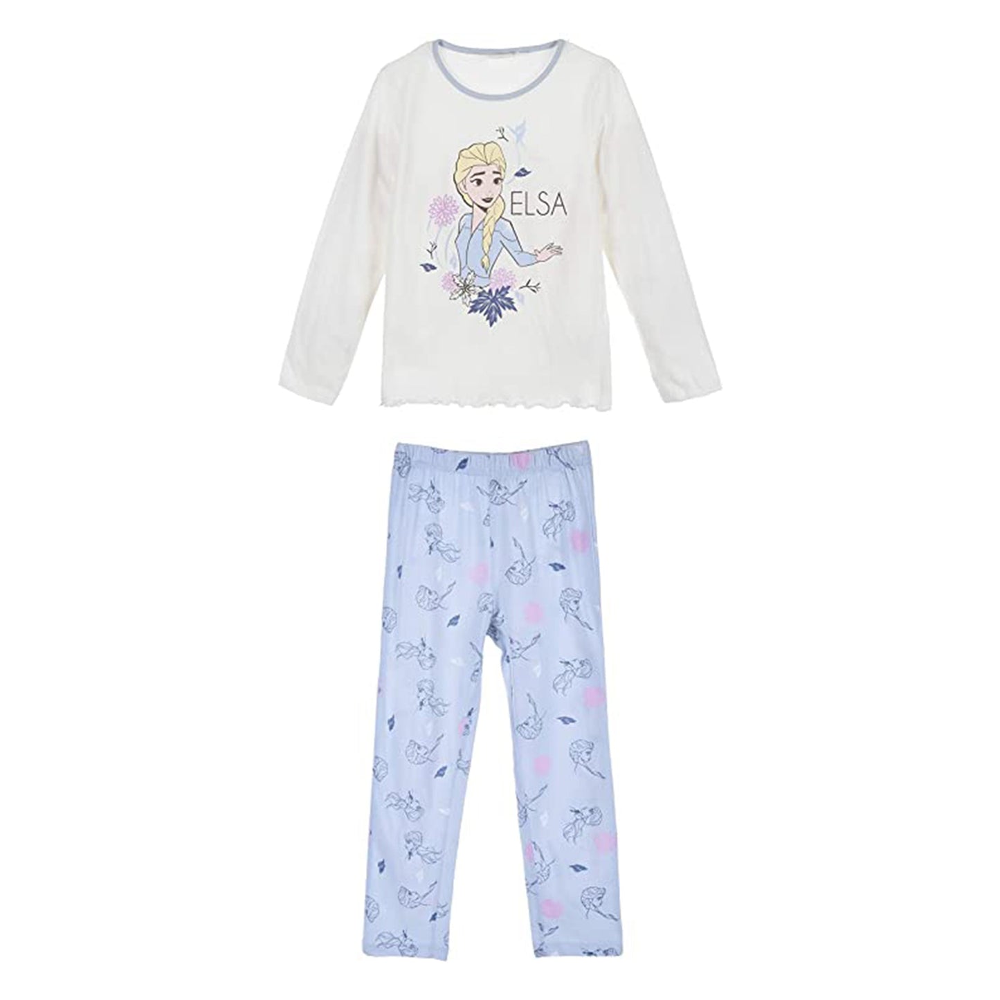 Pigiama Disney Frozen Elsa e Anna maniche lunghe bambina ufficiale 3300