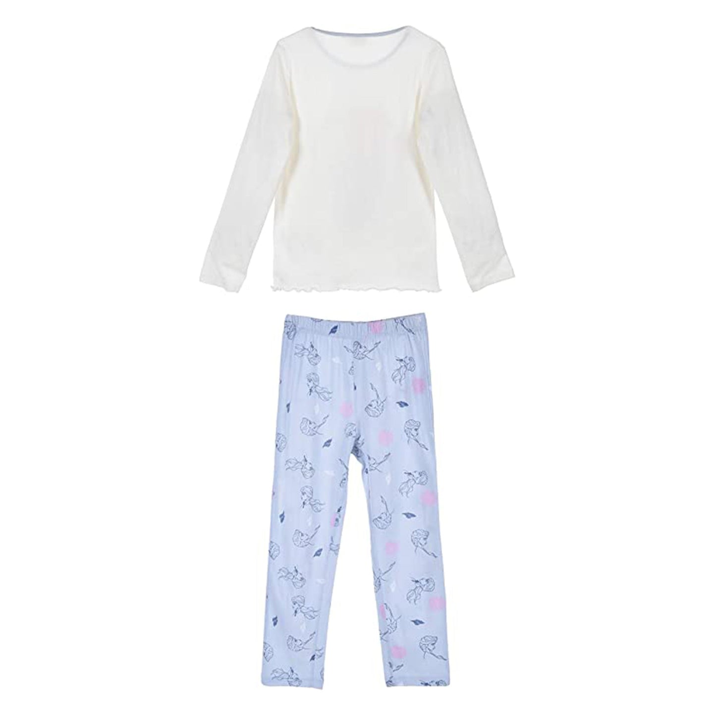 Pigiama Disney Frozen Elsa e Anna maniche lunghe bambina ufficiale 3300