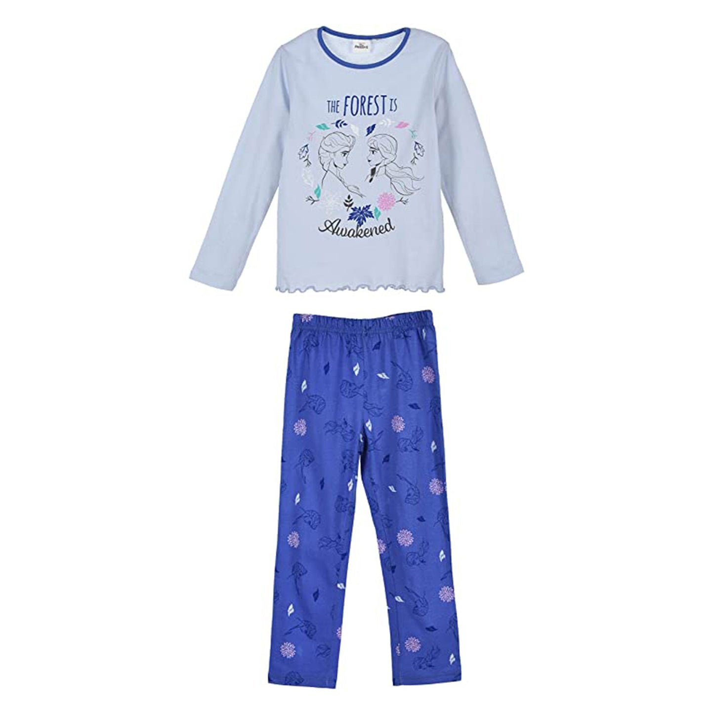 Pigiama Disney Frozen Elsa e Anna maniche lunghe bambina ufficiale 3300