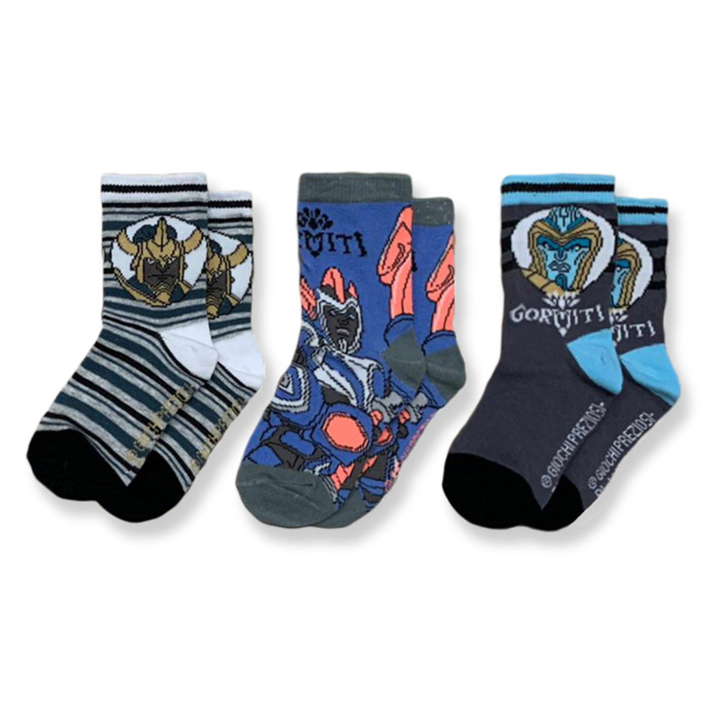 Calzini Gormiti Giochi Preziosi set 3 paia per bambino in cotone 3313