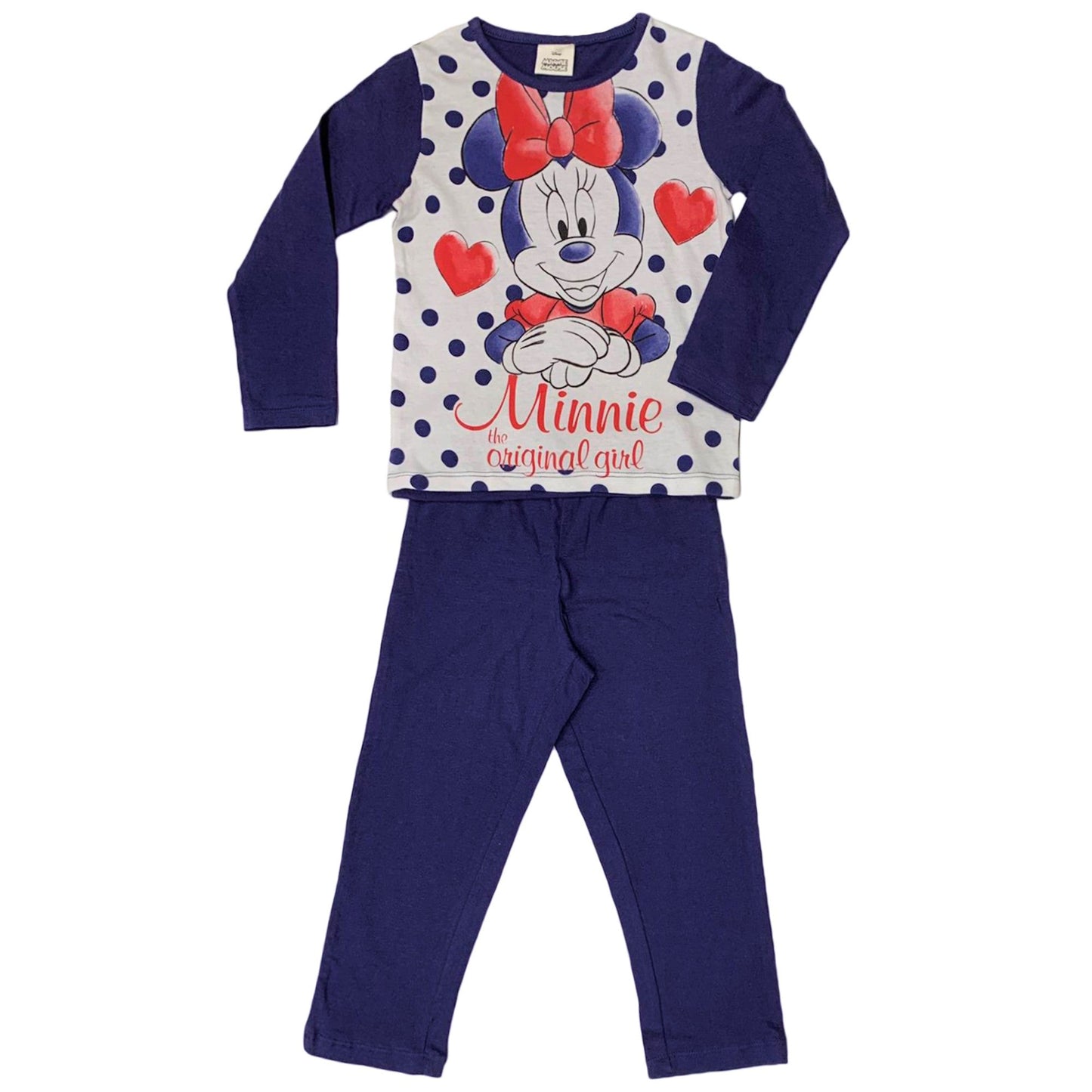 Pigiama ufficiale Disney Minnie Mouse maniche lunghe bambina 3319