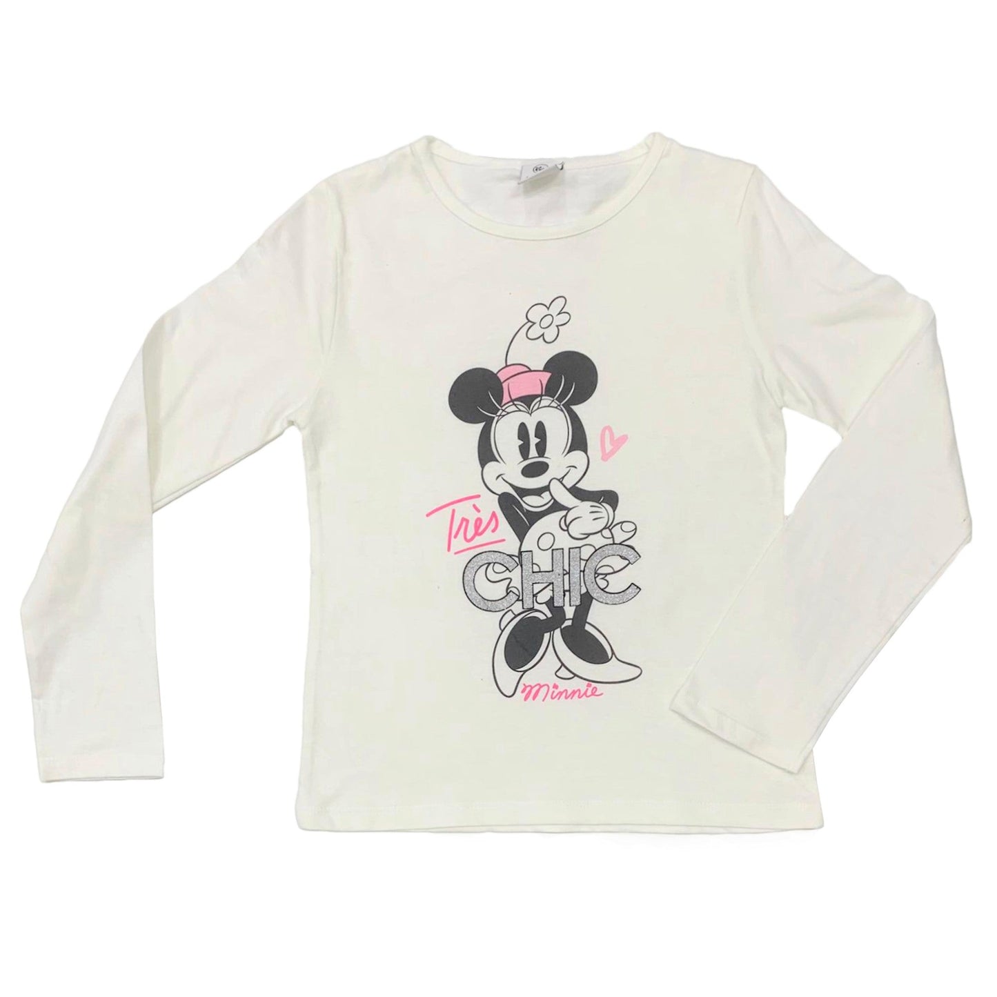 Maglietta maniche lunghe bambina ufficiale Disney Minnie Mouse originale 3328