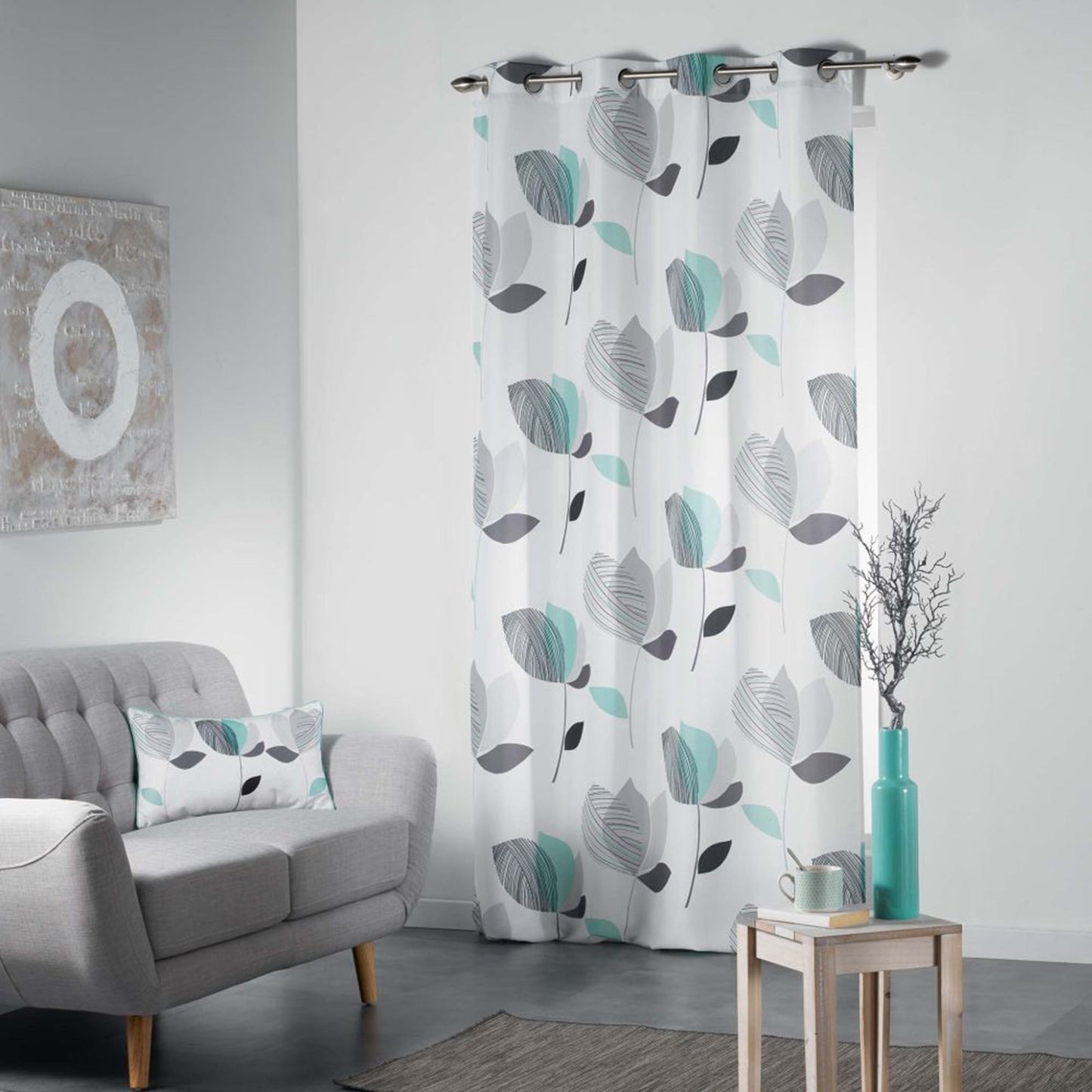 Tenda arredo 1 pannello con borchie Douceur d'Intérieur 140x260 cm 3342