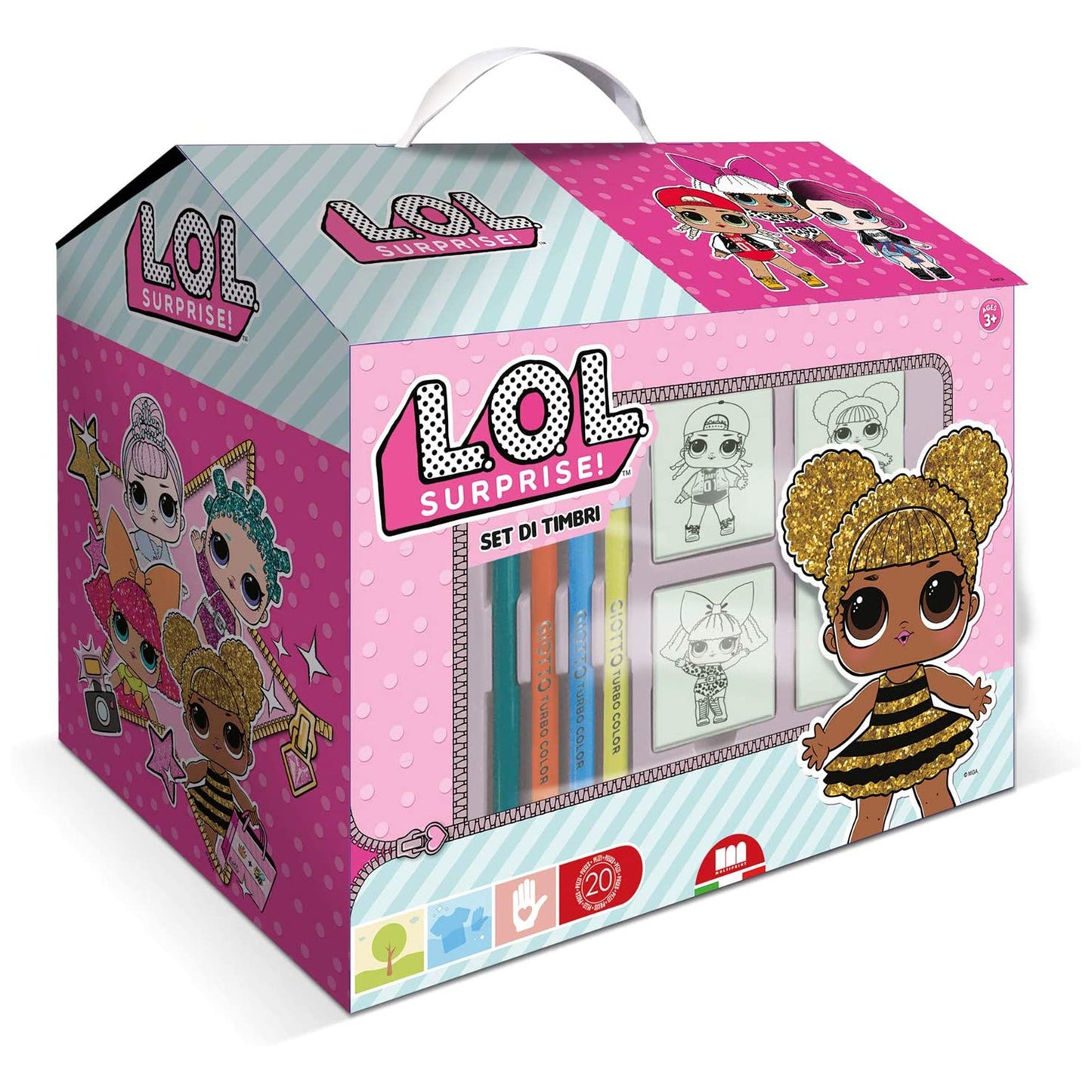 Set cancelleria casetta pennarelli Giotto bambini ufficiale LOL Surprise 3350