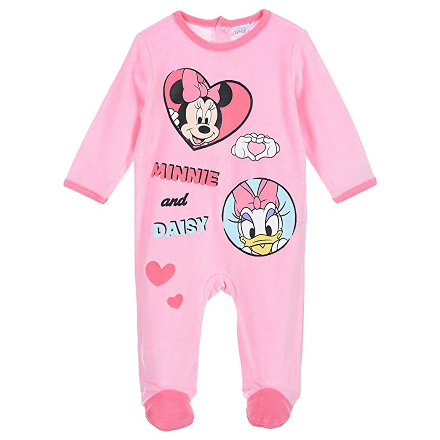 Body neonato Disney Minnie tutina Pagliaccetto velluto bimba maniche lunghe 3390