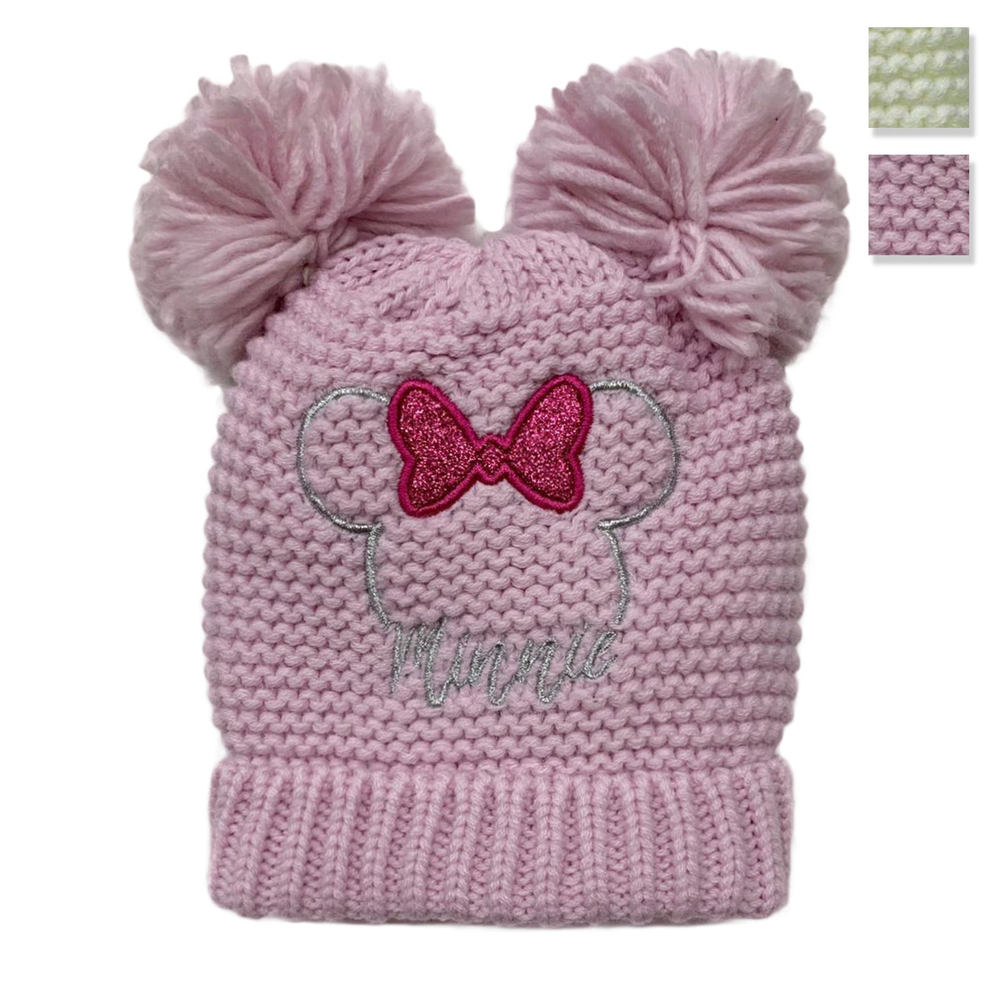 Cappello invernale Disney Baby Minnie Pon Pon e ricamo cappellino bambina 3402