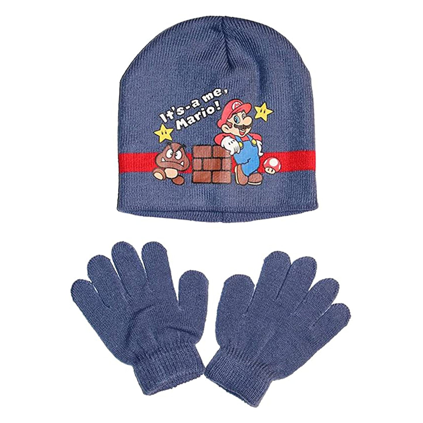 Set cappello, guanti invernale Super Mario Bros Nintendo cappellino bambino 3406