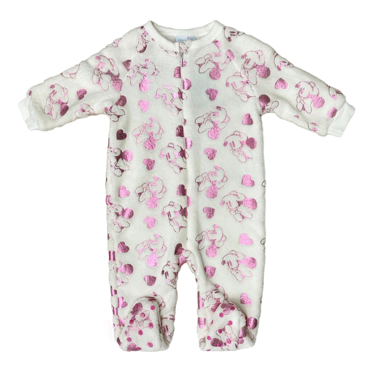 Body neonato Disney Minnie tutina Pagliaccetto in pile bimba maniche lunghe 3418