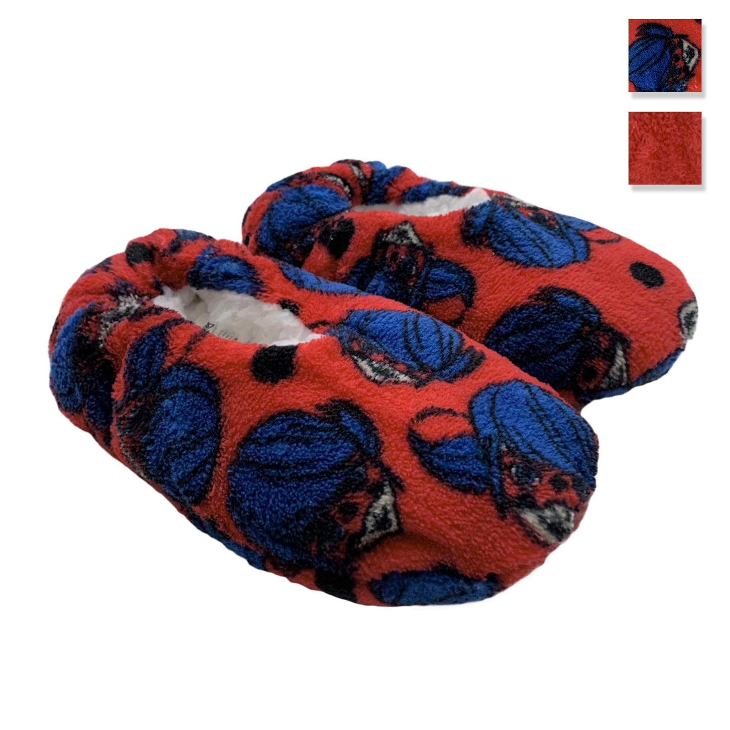 Pantofole invernali chiuse Miraculous Lady Bug ciabatte peluche bambina 3423