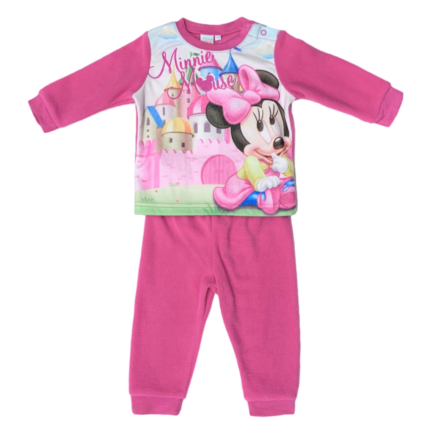 Pigiama neonato ufficiale Disney Minnie Baby maniche lunghe in pile bambina 3430