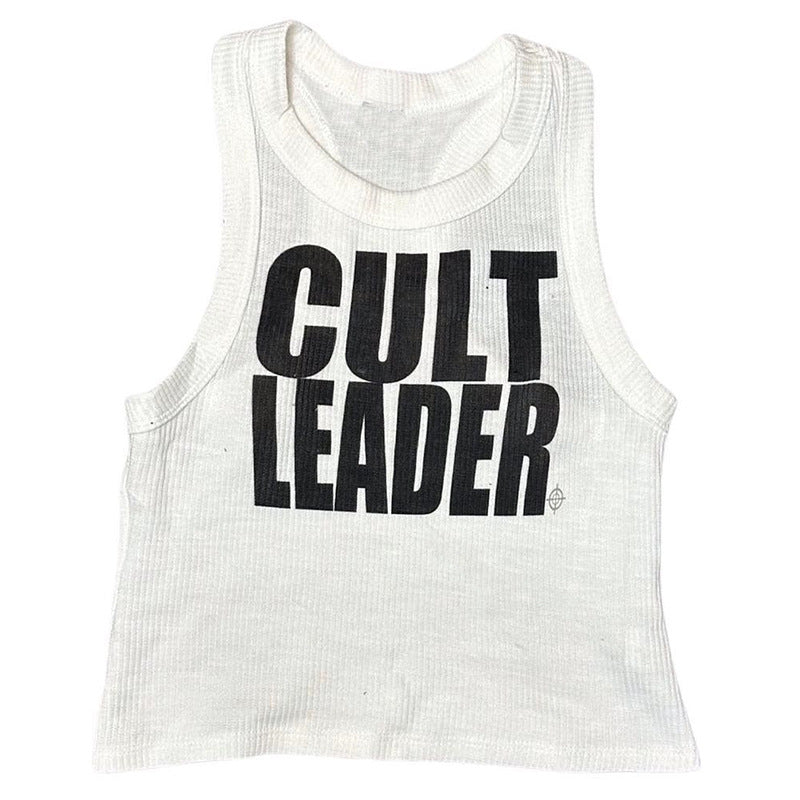 Spring And Summer Letter Print Loose Round Neck Sleeveless Women's Vest